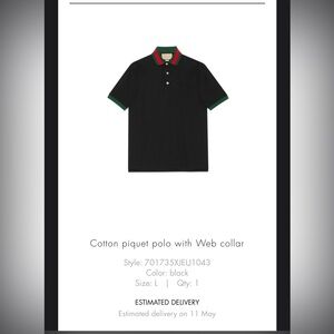 Gucci black polo t-shirt